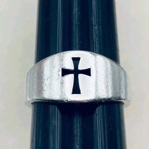 James Avery Cross Ring Religious Statement  Unisex Size 11 Silver 925 Made USA